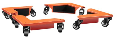 4 ruedas para muebles de carga pesada, para muebles de coche, escritorio, armario, esquina, coche, lavadora, ayuda de transporte, para mover todos los objetos en ángulo recto