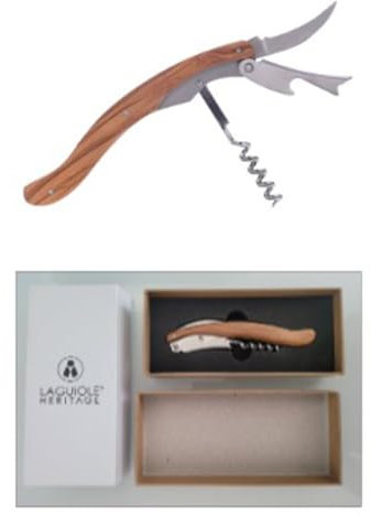 Découvrez la perfection de l'artisanat français avec cet élégant couteau de sommelier de Laguiole. Le manche ergonomique en bois d'olivier noble confère à l'outil non seulement une beauté naturelle, m