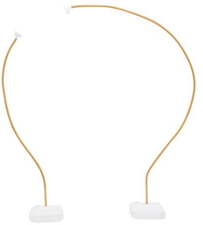 Dokiiovo Bendable Balloon Arch Stand Kit, Free Bending Half Arch Stand with 2 Water Filled Base, Ballon Arch Frame for Party, Wedding, Birthday Decoration, 1.5m & 2.5m (Gold)