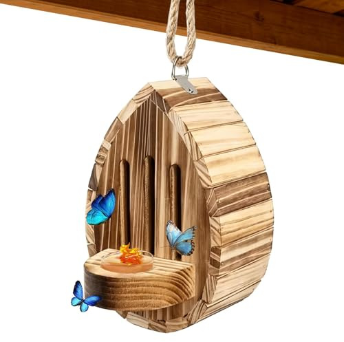Maison à papillons en bois, abri multifonction en bois – Nichoir à papillons – pour cour, prairie, , terrasse, balcon, pelouse