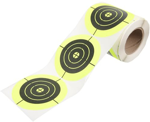 Autocollant Rond Fluorescent pour Tir Sportif, 1 Rouleau Papier | Adhésif Auto-adhésif, Motif D’impression Net, pour Chasse et Accessoires de Tir