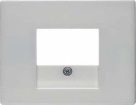 Hager arsys - Placa central toma tae con rotulo plastico blanco polar
