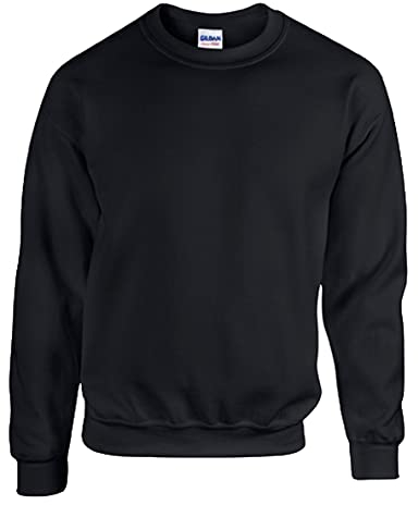 Gildan Sweatshirt, schwerer Stoff, angesetzte Ärmel Gr. XL, Schwarz