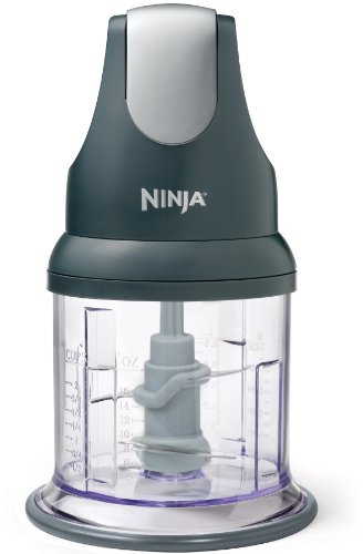 Ninja Express Chop Manual Food Processor, 16oz Bowl, Gray, NJ100GR