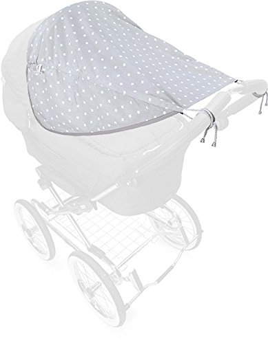 Liebes von priebes Sonnensegel Johanna UV Schutz 50+ | Sonnendach mit Seitenschutz | Universal Sonnenschutz | Sonnensegel für Kinderwagen & Buggy