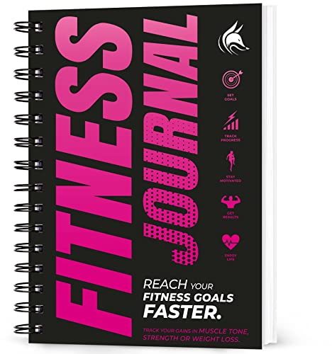 Clever Fox Fitness Journal, Workout Log Planner, Pink