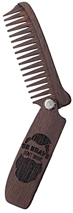 Enjoy The Wood Bartkamm aus Holz DON’T SHAVE, 98 * 36 * 11 mm (Wenge)