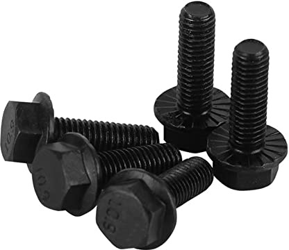 CONPHERON M6x20 mm flänsbult flänsbultar sexkantsskruv med tandad fläns i klass 10,9 hög motståndskraft av kolstål