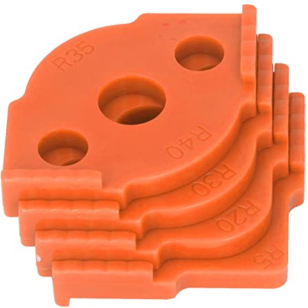 4 St Radius Jig Routermallar, ABS High Hardness Hörn Radie Routing Mallar, R5 R10 R15 R20 R25 R30 R35 R40, Hållbar Fräsning Rundade Hörn Fräsmallar för Träbearbetning(orange)