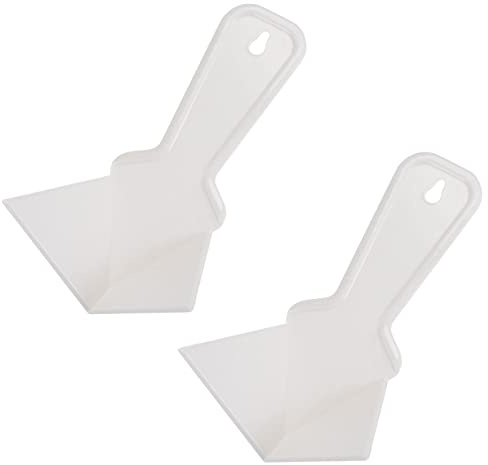 uxcell Inside Corner Trowel 4 Inch Drywall Corner Tool Plastic Corner Knife, White 2pcs