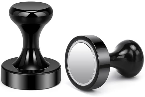 Wukong Neodym 36 x 40 mm stora magneter (2-pack), stark magnetisk hållare, svart, rektangulär, extra sark, magnetiska krokar för kontor, kök och whiteboard
