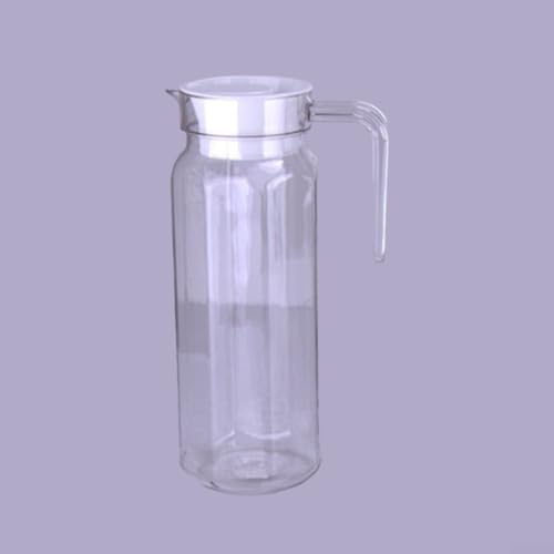 Jarra de agua de plástico acrílico de 1 litro, recipiente de bebidas de grado alimenticio, resistente al calor, jarra irrompible para bebidas frías, para el hogar, S (1,1 L)