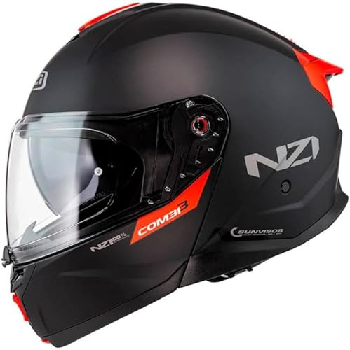 Casco Moto Modular Combi 3 Duo, Casco de Moto Abatible, ECE R22.06, Negro Mate, 1750g, Resina Termoplástica, Ventilación Canalizada. Talla M