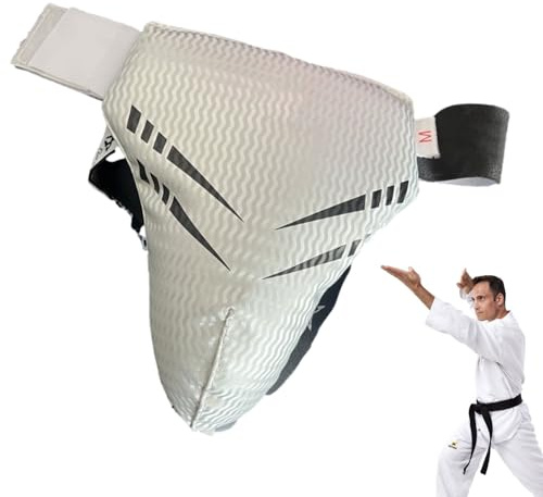 Groin Protector | Men's & Women's Boxing MMA Kickboxing Jockstrap, Thickened Combat Crotch Guard, Protective Gear For Martial Arts Training (Belt Color Random, Logo Allowed For Warehou