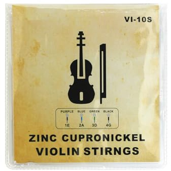 Yanmis Zinkmässing Violinsträngar Slitstarkt Ersättningsset för Nybörjare 4/4 Violiner Smidig Spelupplevelse