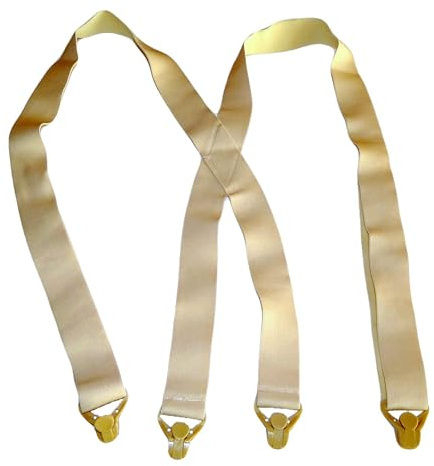 Holdup Suspenders for Men - Under-Ups X Back Style - Patented No-Buzz Composite Gripper Clasps - Hidden 1 1/2 wide Suspenders - Perfect Undergarment Solution