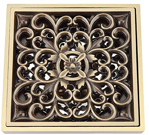 10 CM Floor Drain Antique Brass Waste Drain Strainer Cover Grate for Home Kitchen Bathroom Toilet Laundry Garden Outdoor (#1)
