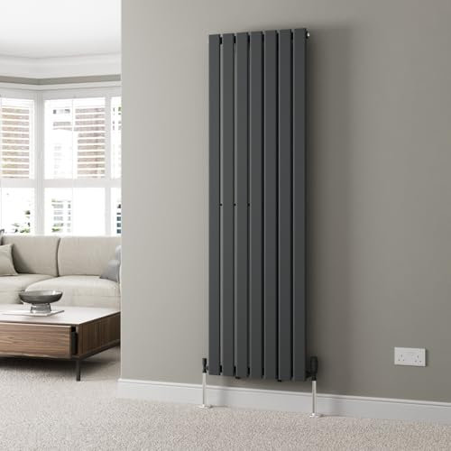 DuraTherm® 1800 x 528mm Anthracite Grey Vertical Designer Radiator Single Column Flat Panel Modern Central Heating Panels Bathroom Radiators