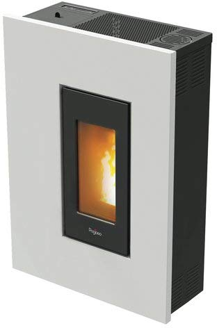 Pegaso Madison - Estufa de pellets ventilada 4,9 kW, color blanco