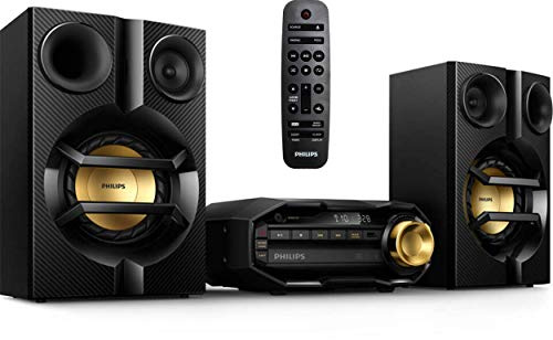 PHILIPS FX10 Bluetooth Stereo System for Home with CD Player , MP3, USB, FM Radio, Bass Reflex Speaker, 230 W, Remote Control Included