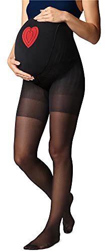 Be Mammy Umstandsstrumpfhose 40 DEN BE-1121 (Schwarz, L)