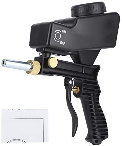 Aramox Pistola de Chorro de portátil para Coche, Pistola de Chorro de pequeña Tipo Gravedad, Apta para Todo Tipo de Chorro de Arena(Negro)