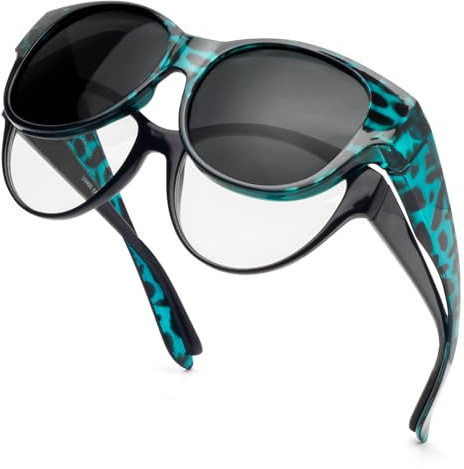Face Shadow Polarisierte Überzieh Sonnenbrille Damen UV-Schutz Überbrille Sonnenbrille für brillenträger Ultra Leicht Fit-Over Brille