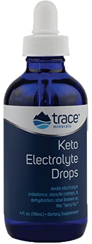 Trace Minerals | Keto-Elektrolyttropfen | Vollspektrum-Elektrolyte zur Vermeidung von Dehydrierung, Muskelkrämpfen, Keto-Grippe und Elektrolytstörungen | Glutenfrei, Veganer | 24 Portionen (118 ml)