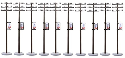 harayaa 10 Piezas 1/87 Poste para Modelo de Tren, 9.1cm