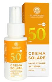 Almagreen Protezione Solare Viso SPF50+ da 50ml, Naturale e ad Ampio Spettro, Proteggi dal Sole e Nutri la tua Pelle con la nostra Formula Premium