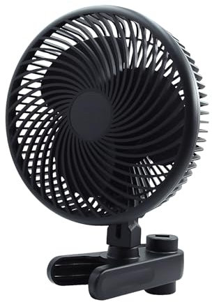 FanGoFast Ventilateur Clipable 10W, Ventilateur de Culture avec Clip, EC Moteurs Manuelle Oscillation, 10 Vitesses, Silencieux Oscillant pour Tente de Culture (Bleu Manuel)