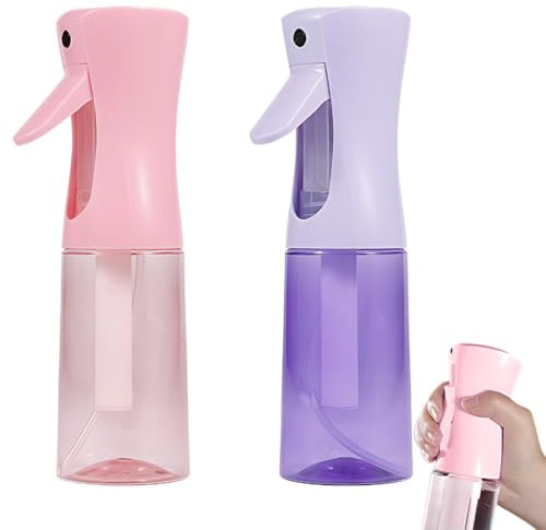 GGUFAY 2x Vaporisateur Cheveux 300ML, Bouteille Vide de Spray Réutilisable pour Cheveux, Flacon pulvérisateur à brume fine pour cheveux