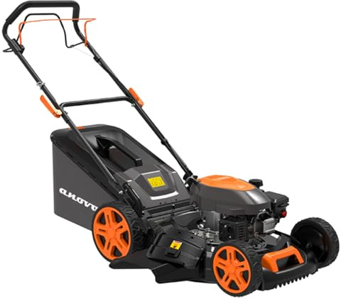ANOVA - Cortacésped Gasolina | 5 HP - 3,6 KW | 65 L | 180 CC | RPM 2800 ± 50 | Ancho de Corte 20 51 CM | Arranque Manual | para Mantenimiento de Césped en Jardines y Zonas Verdes | Diseño Robusto