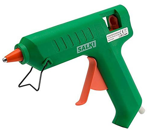 SALKI | Pistolet à Colle Chaude 80W – Applicateur de Silicone Puissant avec Support Stable – Idéal pour Bricolage et Travaux Manuels