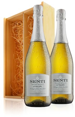 Virgin Wines - Prosecco Duo in Wooden Gift Box - 2 Bottles (75cl) - Premium Italian Sparkling