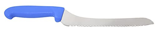 Cozzini Cutlery Imports 9 Inch Blue Offset Bread Knife - Serrated Deli/Sandwich Knife