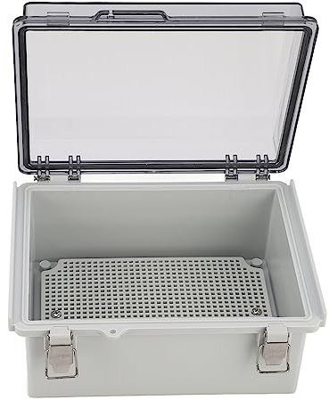 Waterproof Electrical Junction Box Hinged Shell Distribution Enclosure for Indoor Outdoor Electrical Projects ABS Plastic Transparent Clear Cover 220x170x110mm