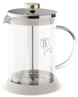 Berlinger Haus French Press Kaffeebereiter | 600 ml Borosilikatglas mit Edelstahlfilter | Hitzebeständig & leicht zu reinigen | Sahara Collection