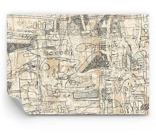 ARTTOR Papel pintado de papel no tejido Standard - Graffiti Garabatos Dibujo - 100x70 cm - Fotomurales XXL Moderna Decorativos Papel tapiz fotográfico Dormitorio Para la sala - WF1AA100x70-5047