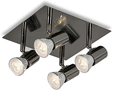 Lámpara de riel de Techo, lámpara de Acento con Foco de 4 vías, Luces direccionales Modernas para Isla de Cocina, focos de Techo para Sala de Juegos, iluminación de galería de imágenes