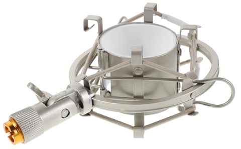 UPKOCH Soporte Antivibración para Micrófono Metálico Compatible con Micrófonos de Condensador Suspensión de para Grabación y Streaming Profesional