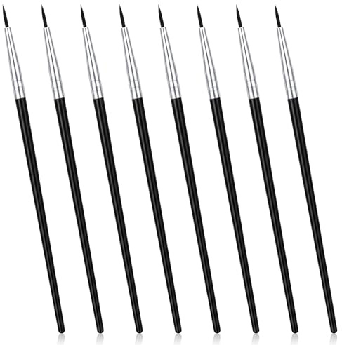 Matwsec 8 PCS Eyeliner Brushes Fine Point Eye Liner Brush | Gel Eyeliner Brush for Women to Apply Gel and Wet Powder Portable Eye Liner Brushes Kit