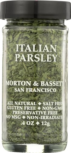 Morton & Bassett Italian Parsley, 0.4oz – Salt-Free, Non-GMO, Spice for All Purpose Cooking