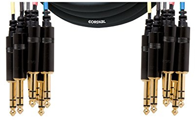 Cordial Intro Multipaire jack/jack sym. 8 voies, fiche Rean, 5,0 m - Câble multiconducteur analogique