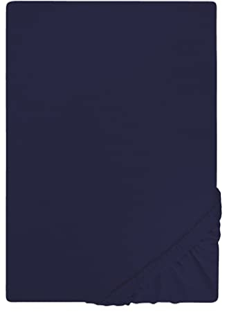 biberna Jersey-Spannbetttuch 0077155 Marine 1x 180x200 cm - 200x200 cm