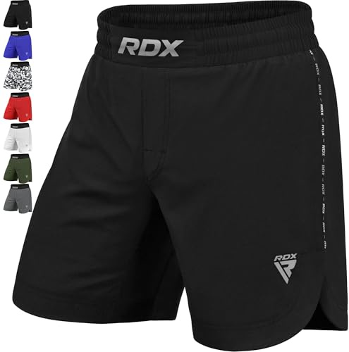 RDX MMA Pantaloncini per Allenamento e Kickboxing - Shorts per la Arti Marziali, Grappling, Boxe, Cage Fight - Grande Short per BJJ e Muay Thai, Fitness Palestra, Combattimento Sportivi
