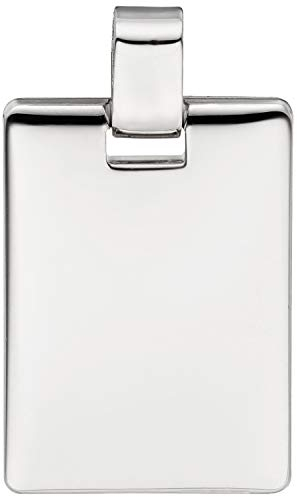 Jobo Unisex-Anhänger Gravurplatte eckig aus 925 Sterling Silber