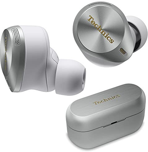 Technics EAH-AZ80E-S (Silver) Premium Hi-Fi True Wireless Earbuds with Noise Cancelling