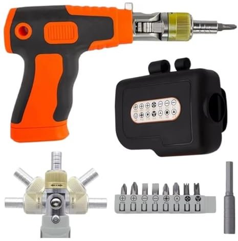 Jooehyer Cacciavite A Cricchetto Cacciavite Angolare Regolabile A 180 Gradi Kit di Riparazione per Strumenti Elettronici e Computer Dado di Guida Ergonomico