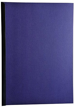 Exacompta - Réf. 2752C - Paquet de 100 plats en carte rigide recyclée grain toilé 270g/m2 pour couvertures Forever - format à classer A4 - certifiés Ange Bleu - couleur bleu foncé